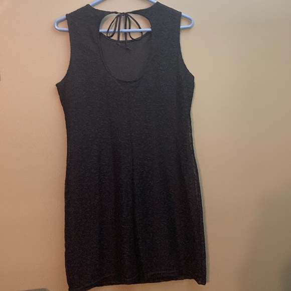NWT Reitmans black lace sleeveless mini dress. - Picture 4 of 7